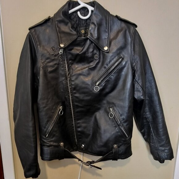 Brooks Leather 60s Vintage Jacket, Belt Included